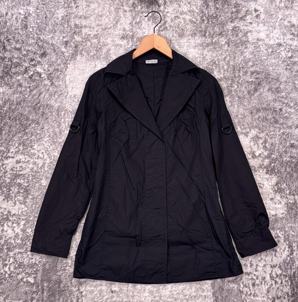 Akris Jacket US 6 Womens Black Cotton Lightweight Utility